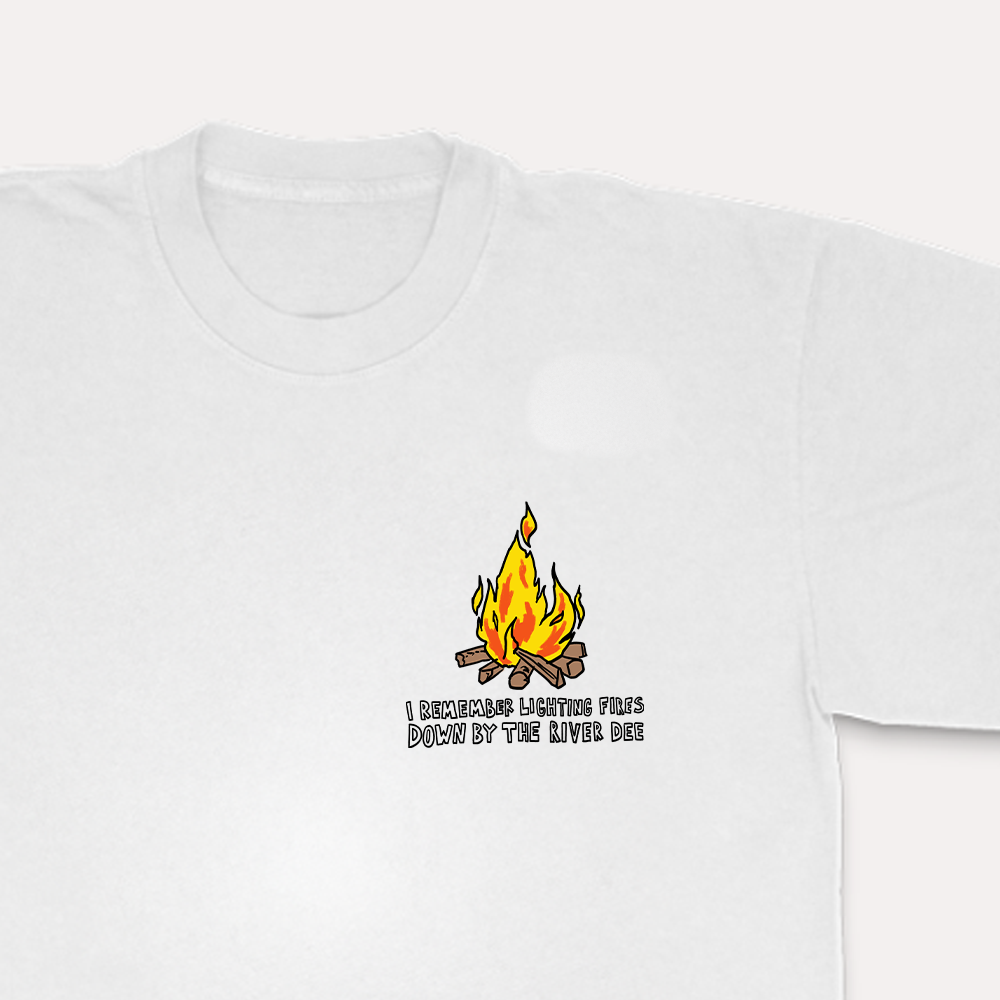 Calum Bowie Fire T-Shirt White