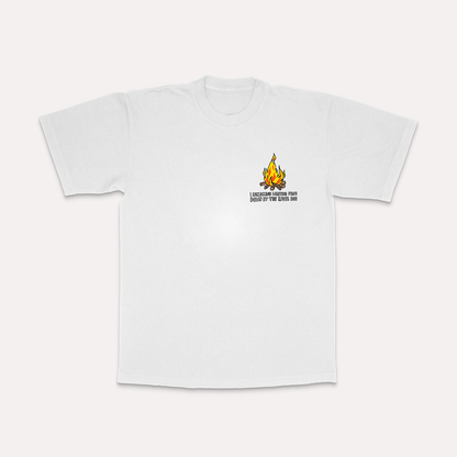 Calum Bowie Fire T-Shirt White