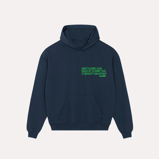 Calum Bowie Oversized Anthem Hoodie Navy